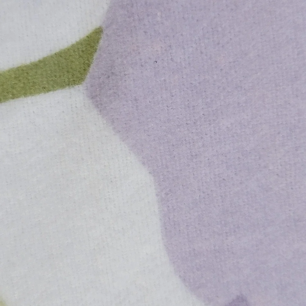 Garnet Hill 100% Supima Cotton Flannel Queen Duvet Cover Floral Made in Portugal